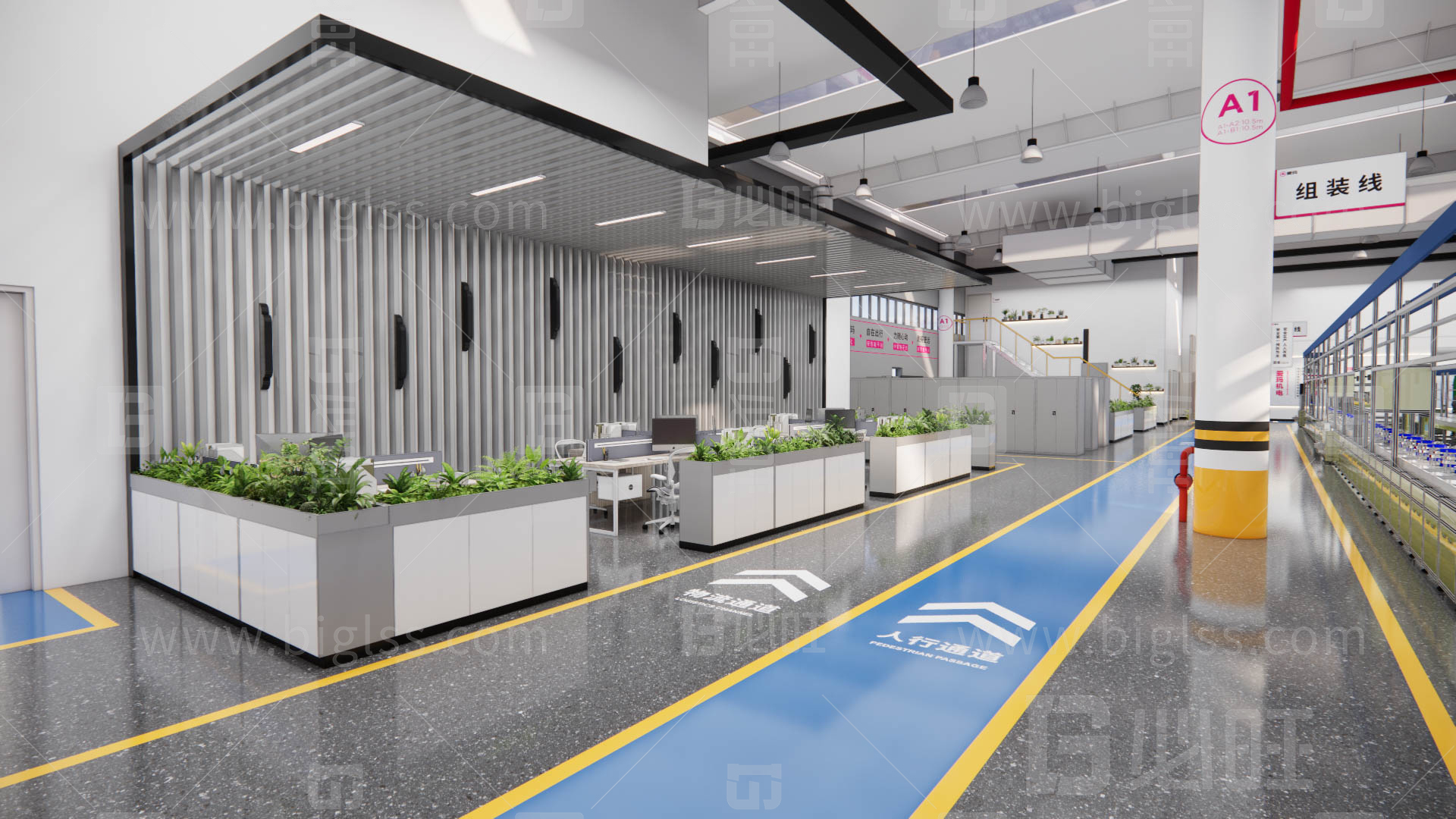 目視化設計，空間設計，工廠目視化，車間目視化，必旺目視化