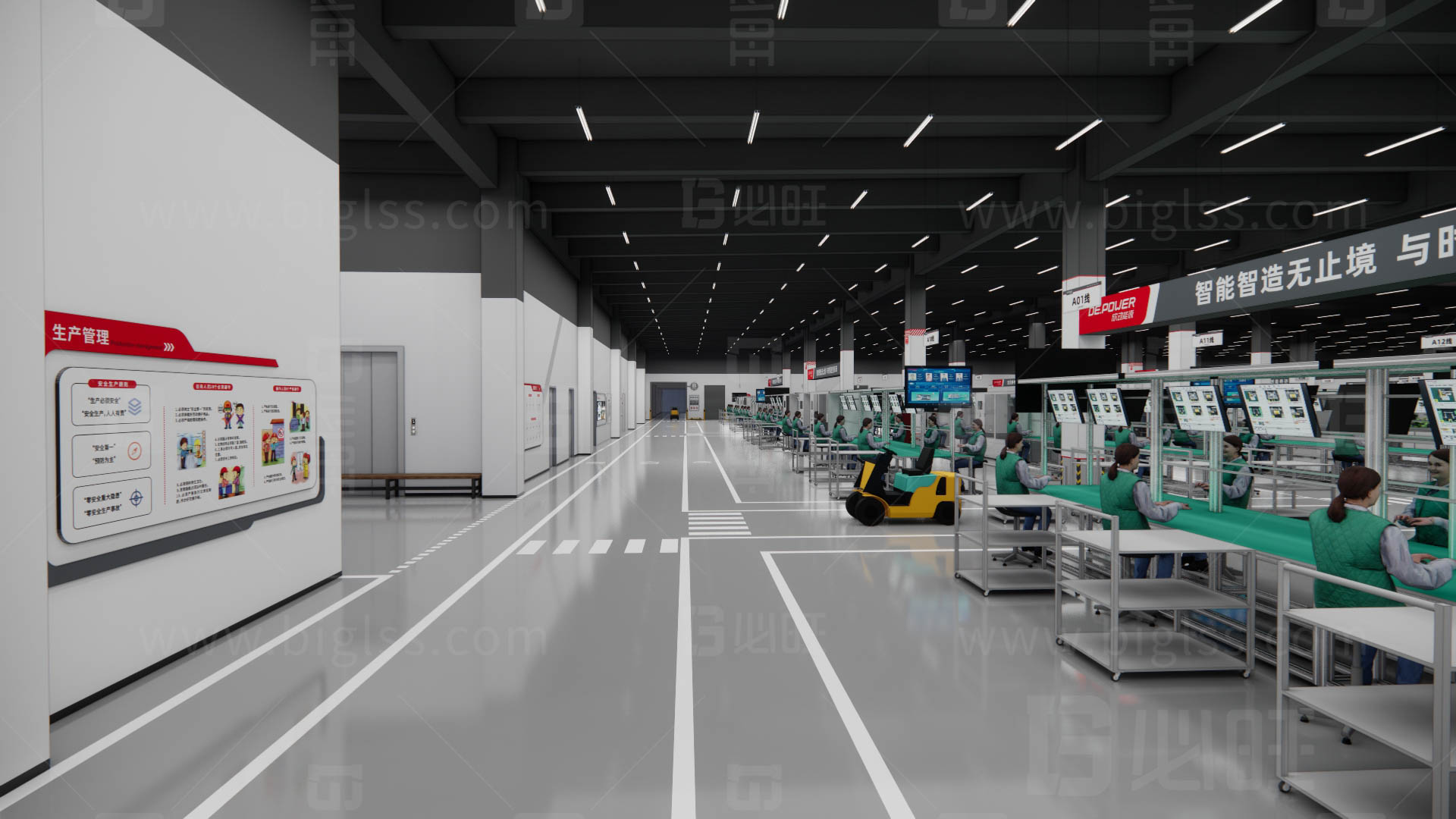 工廠目視化，車間目視化，目視化設(shè)計，工業(yè)空間設(shè)計，必旺目視化