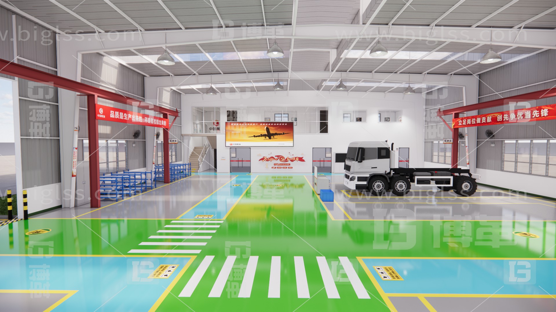 車間目視化，工廠目視化，目視化設計，工業空間設計，必旺目視化