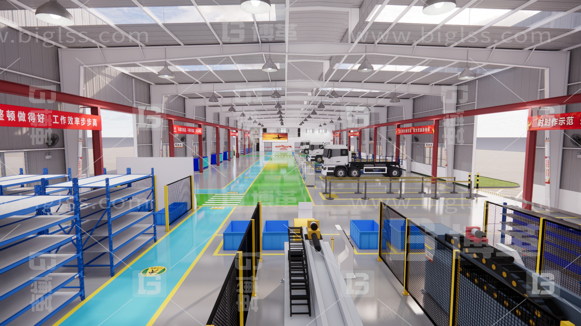 車間目視化，工廠目視化，目視化設計，工業空間設計，必旺目視化