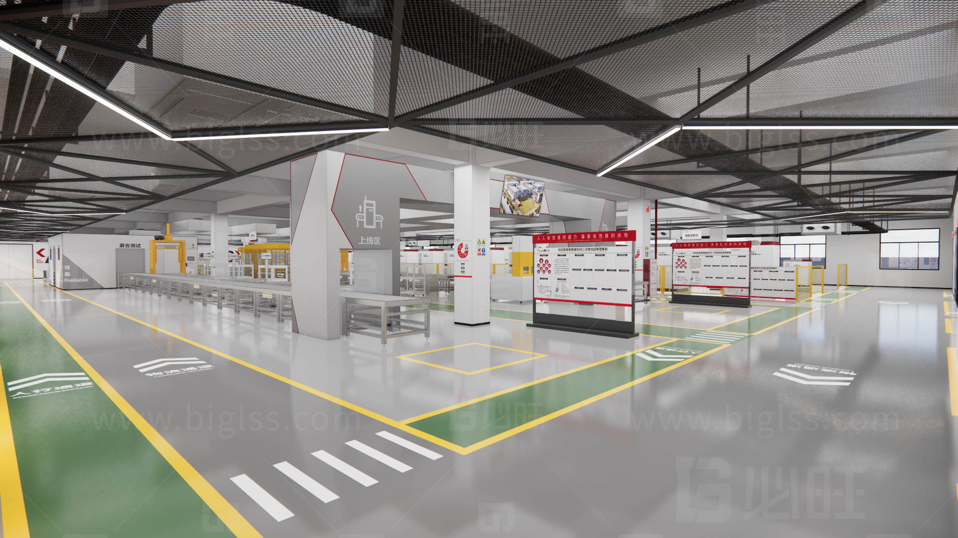 工廠目視化，車間目視化，目視化設計，工業(yè)空間設計，必旺目視化